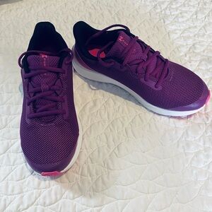 Under Armour Purple and Pink Kids Athletic Sneakers